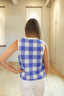 Checkerboard Sleeveless Sweater