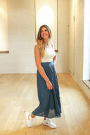 Crinkled Maxi Skirt