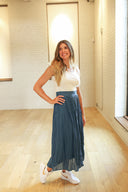 Crinkled Maxi Skirt