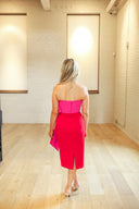 Color Block Bow Cocktail Dress