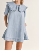 Peter Pan Collar Denim Dress