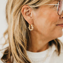 Textured Pearl Huggie Hoops - WATERPROOF Pretty Simple