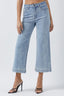 Wide Leg Cropped Jean w/ Clean Hem