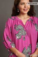 Fuchsia Wildcat Maxi - Plus Size