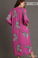 Fuchsia Wildcat Maxi - Plus Size