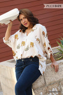 Champagne Wildcat Blouse - Plus Size