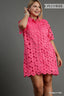 Pink Petals Collared Dress