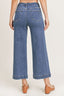 Medium Wash High Rise Ankle Wide Leg Jeans