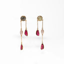 Labradorite & Quartz Asymmetrical Drop Earrings Winton and Waits