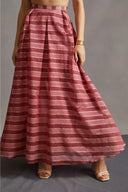 Golden Cranberry Maxi Skirt