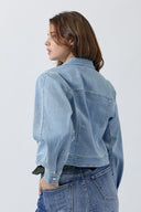 Balloon Sleeve Denim Jacket