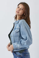 Balloon Sleeve Denim Jacket