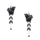 Midnight Bloom Floral Drop Earrings Joia