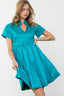 Short Sleeve Iridescent Event Dress