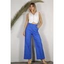 Cotton Twill Wide Leg Pants