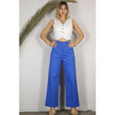 Cotton Twill Wide Leg Pants