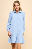 Frosted Blue Corduroy Dress