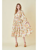 Harvest Garden Floral Midi Dress