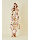 Harvest Garden Floral Midi Dress