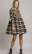 Plaid Flannel Babydoll Dress