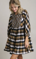 Plaid Flannel Babydoll Dress