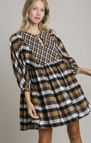 Plaid Flannel Babydoll Dress