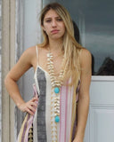 Turquoise & Seashell Necklace | Handmade Statement Jewelry Bijoux Envie Statement Jewelry