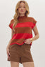 Cabin Cutie Stripe Sweater - Camel