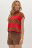 Cabin Cutie Stripe Sweater - Camel