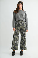 Off Duty Camo Wide Leg Jeans MICA Denim