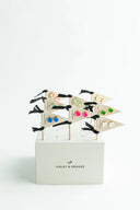 Candy Crystal Pennant Stud Earrings Violet & Brooks