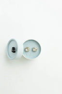 Crystal Powder Stud Earrings Violet & Brooks