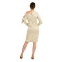 Asymmetric Scarf Collar Sheath Dress