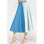 Colorblock Linen Skirt | Blue