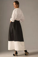 Colorblock A-Line Maxi Skirt