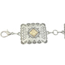 Rectangular Concho Chain Belt - Silver
