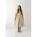 Cream Dream Faux Leather Maxi Dress