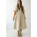 Cream Dream Faux Leather Maxi Dress