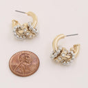 Little Luxe Crystal Cluster Hoop Earrings Joia