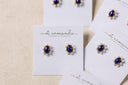 Blue Lapis and Pearl Oval Stud Earrings St Armands Designs of Sarasota