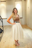 Gold Quilted Party Skirt