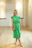 Kelly Green Gauze Dress w/ Rope Tie