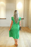 Kelly Green Gauze Dress w/ Rope Tie