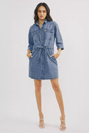 Denim Drawstring Dress