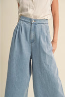 Denim Palazzo Pants