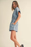 Denim Cinched Waist Romper