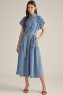 The All Dae Denim Midi Dress Entro