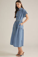 The All Dae Denim Midi Dress Entro
