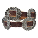 Distressed Leather Concho Belt