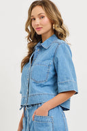 CASUAL EVERYDAY EFFORTLESS DENIM BUTTON DOWN SHIRT Sweet Lovely by Jen